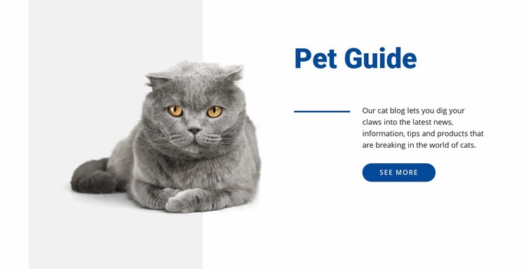 Pet guide Elementor Template Alternative