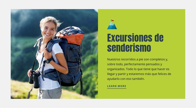 Viajes excursiones de senderismo Diseño de páginas web