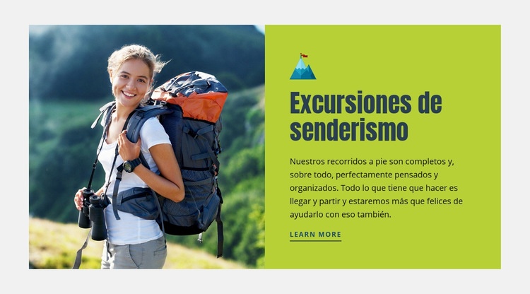 Viajes excursiones de senderismo Plantilla HTML5