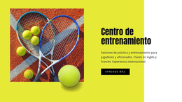 Centro De Entrenamiento De Tenis: Plantilla De Sitio Web Sencilla