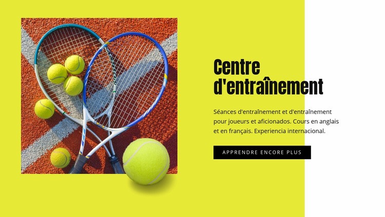 Centre de formation au tennis Conception de site Web