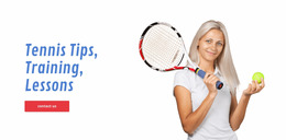 HTML Landing For Tennis Tips, Training, Lessons