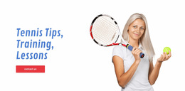 Tennis Tips, Training, Lessons - Online HTML Page Builder