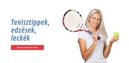 Tenisztippek, Edzések, Leckék - Egyszerű Webhelysablon