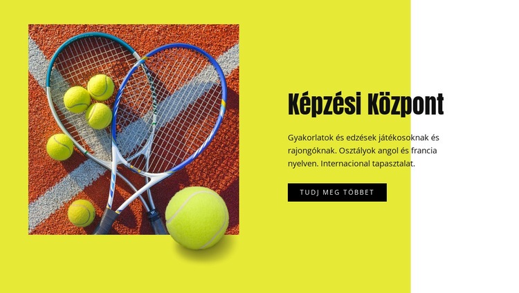 Tenisz edzőközpont WordPress Téma