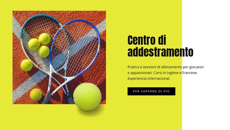 Centro di allenamento per il tennis Costruttore di siti web HTML