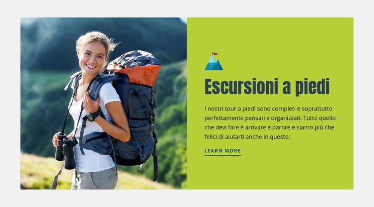 Viaggi escursionistici Costruttore di siti web HTML