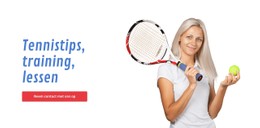 Tennistips, Training, Lessen CSS-Sjabloon Gratis Downloaden