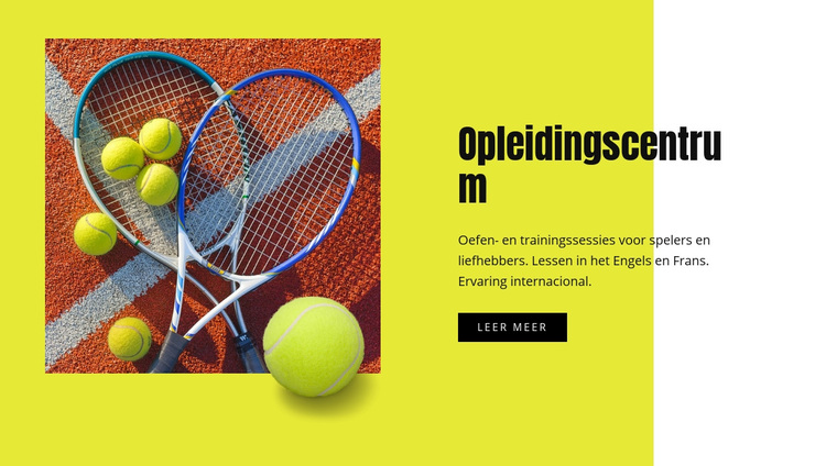 Tennis trainingscentrum WordPress-thema