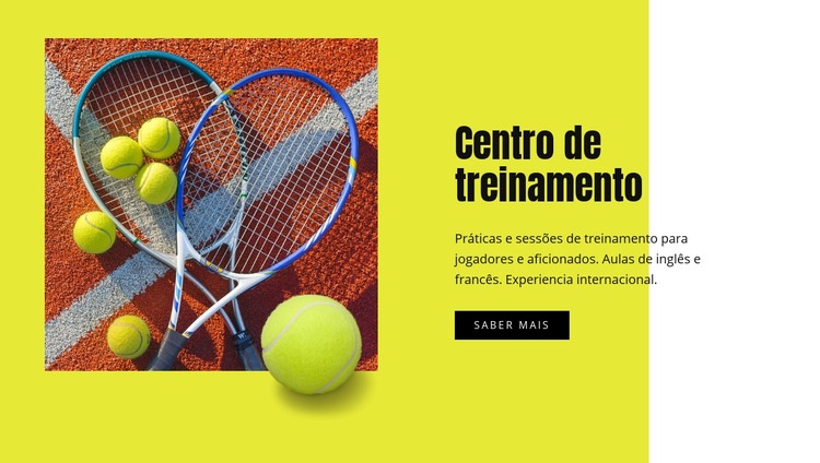 Centro de treinamento de tênis Construtor de sites HTML