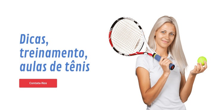 Dicas de tênis, treinamento, aulas Maquete do site