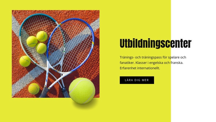 Tennisträningscenter WordPress -tema