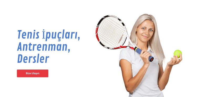 Tenis ipuçları, eğitim, dersler Açılış sayfası