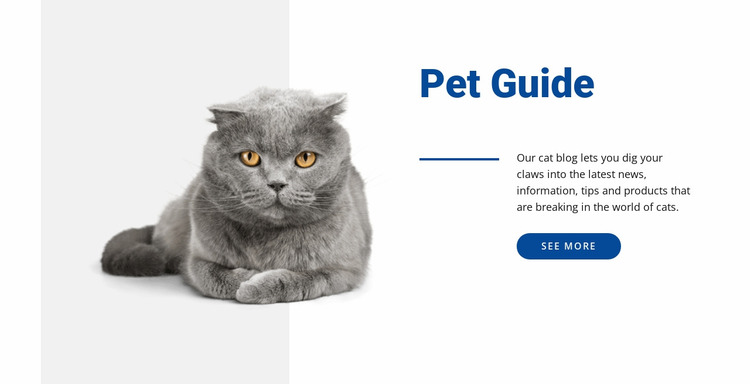 Pet guide Website Mockup