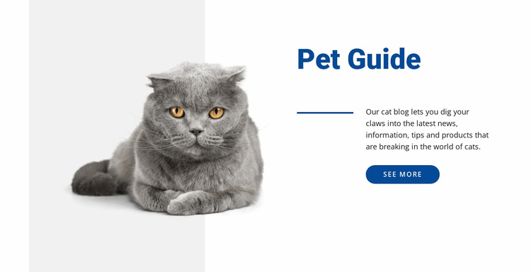 Pet guide Landing Page