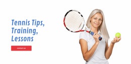 HTML Landing For Tennis Tips, Training, Lessons