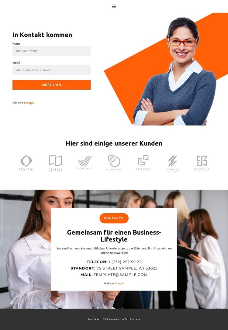 Telefonnummern Website design