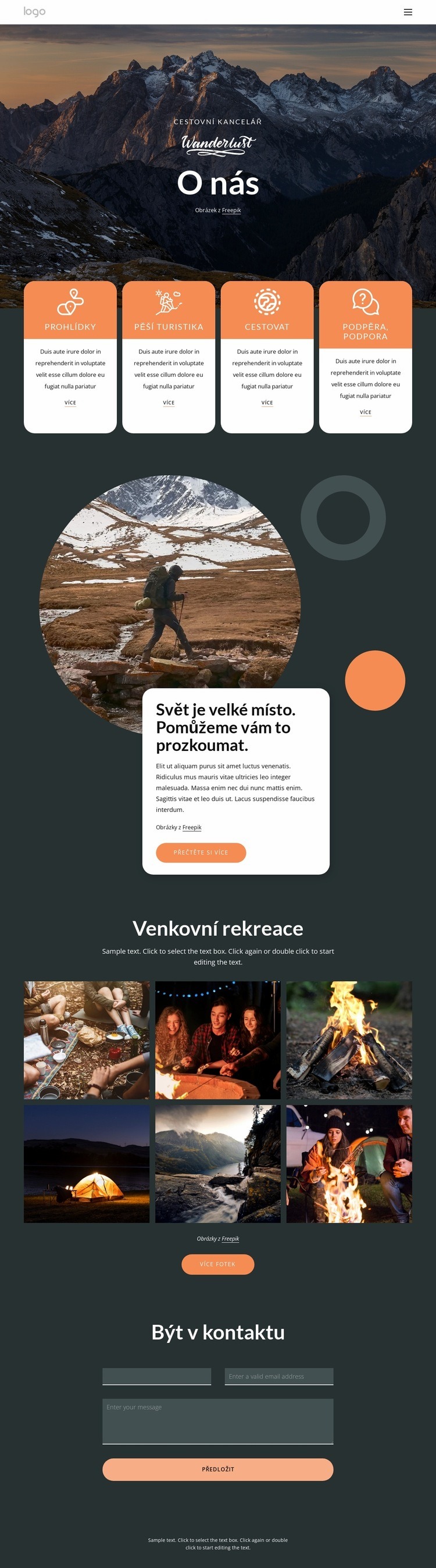 Dělat cestování jednodušší a úžasné Šablona CSS