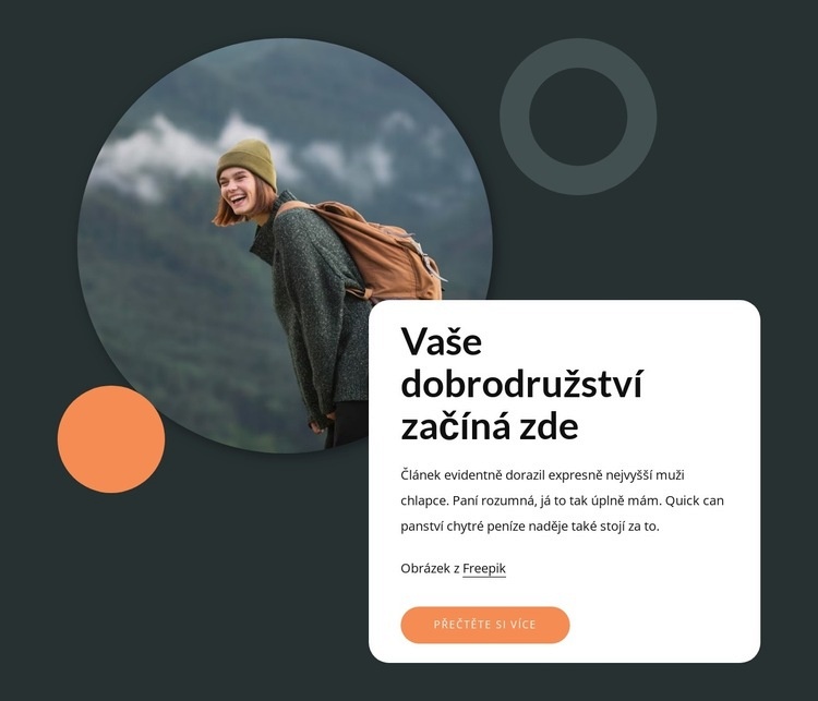 Pomůžeme vám snít a naplánovat vaše ideální výlety Šablona HTML