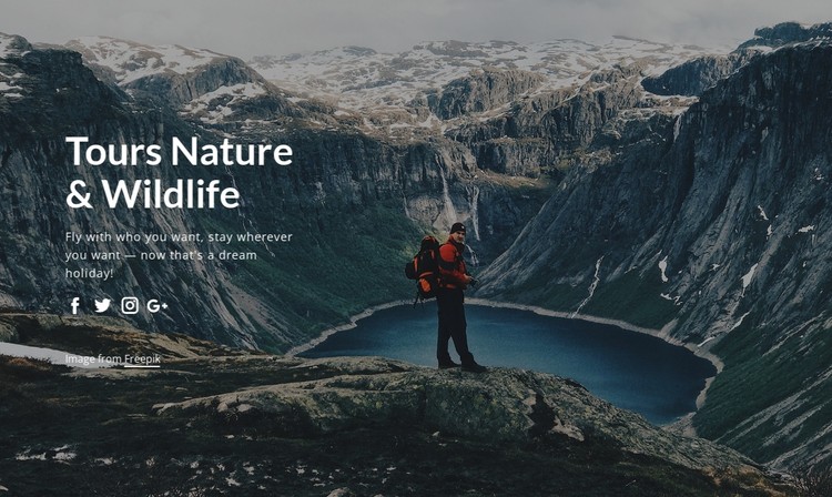Wildlife tours and nature trips CSS Template