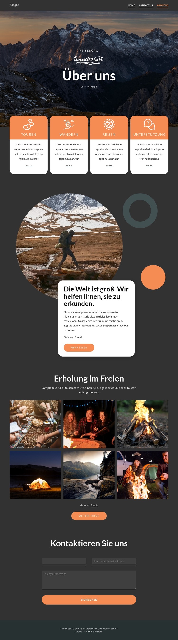 Das Reisen einfacher und wunderbarer machen HTML-Vorlage