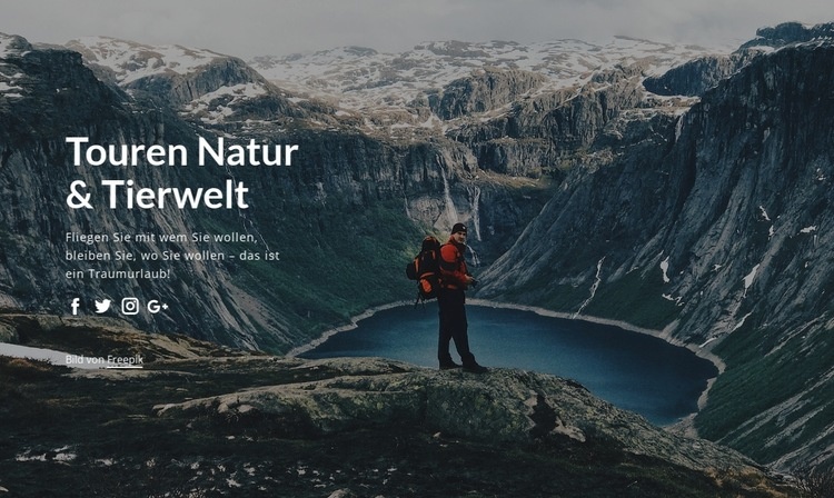 Wildtiertouren und Naturausflüge HTML Website Builder