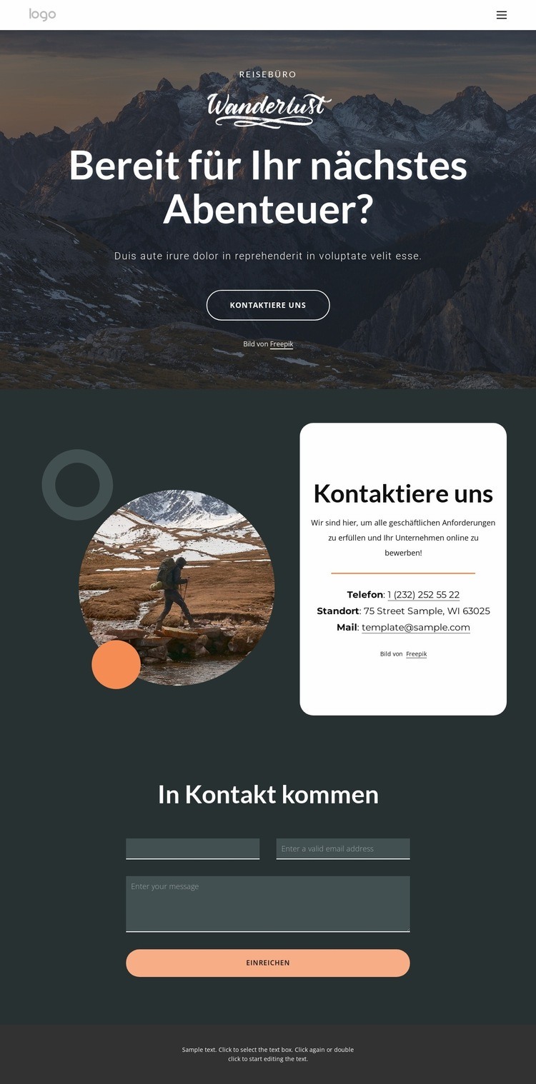 Machen Sie Ihre Reisen zu einem wirklich angenehmen Erlebnis Website Builder-Vorlagen