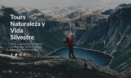 Excursiones De Vida Silvestre Y Viajes Por La Naturaleza. Plantilla HTML5 Y CSS3
