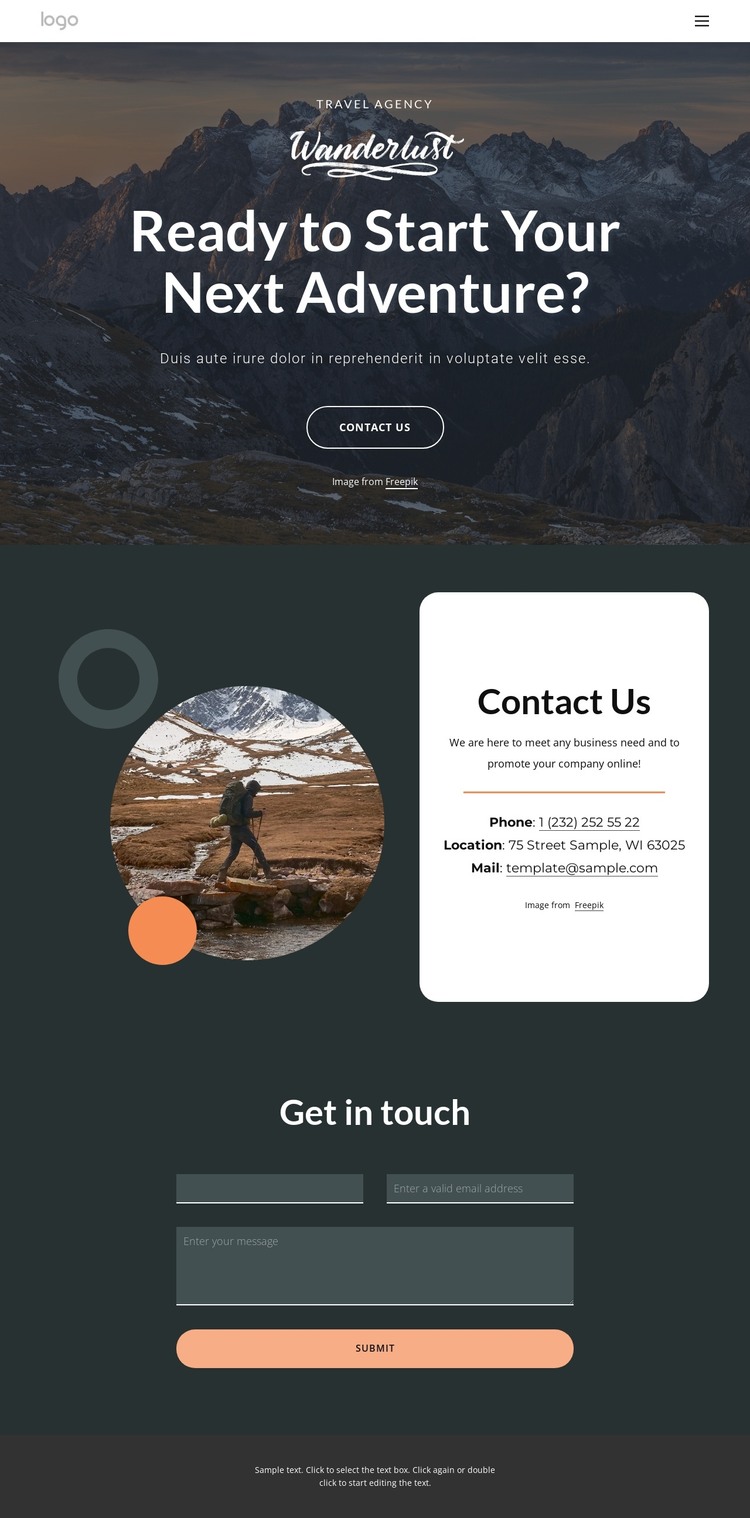 Make your trips truly pleasant experiences HTML Template