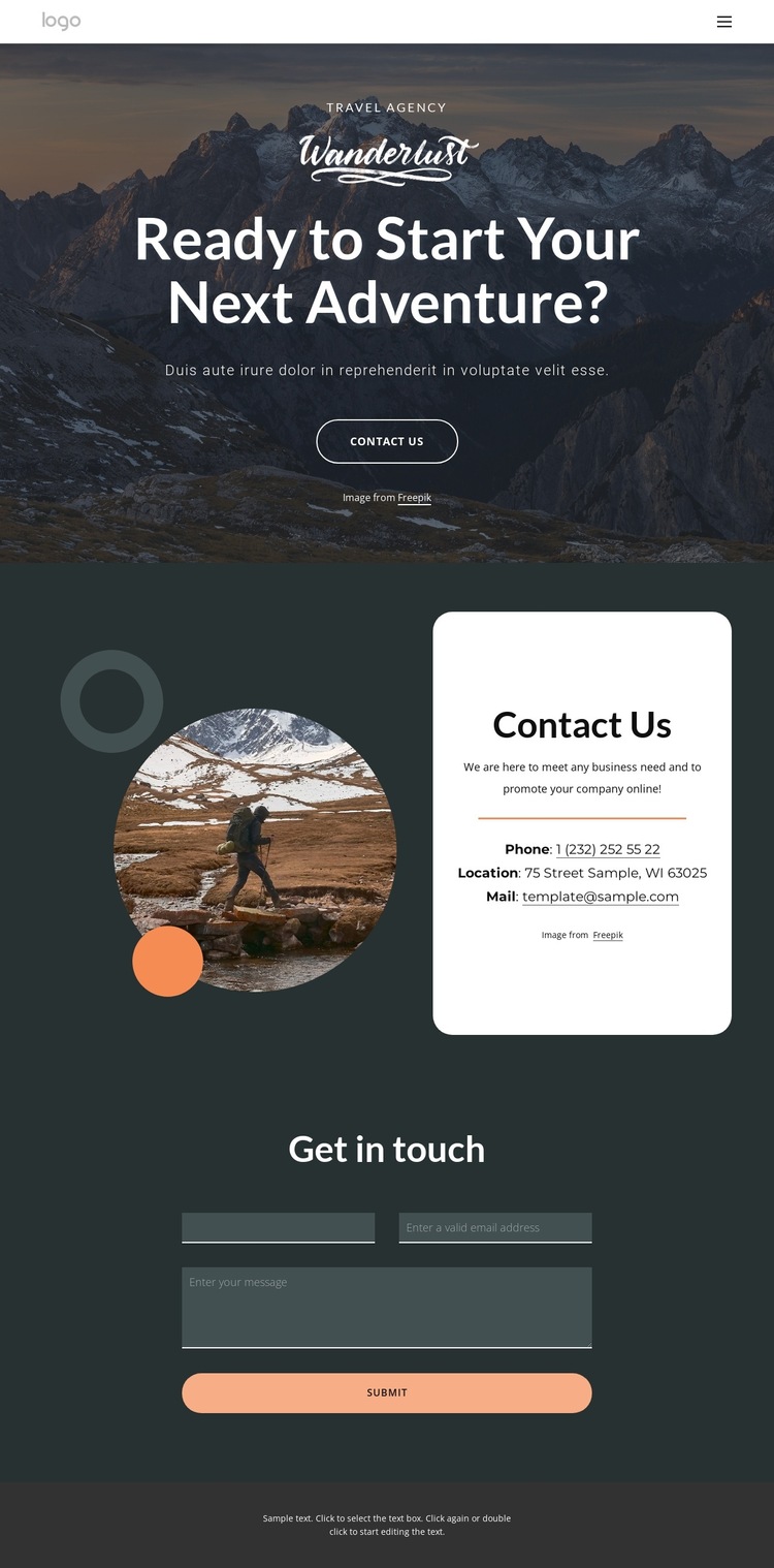 Make your trips truly pleasant experiences HTML5 Template