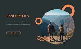 Multipurpose One Page Template For Good Trips Only