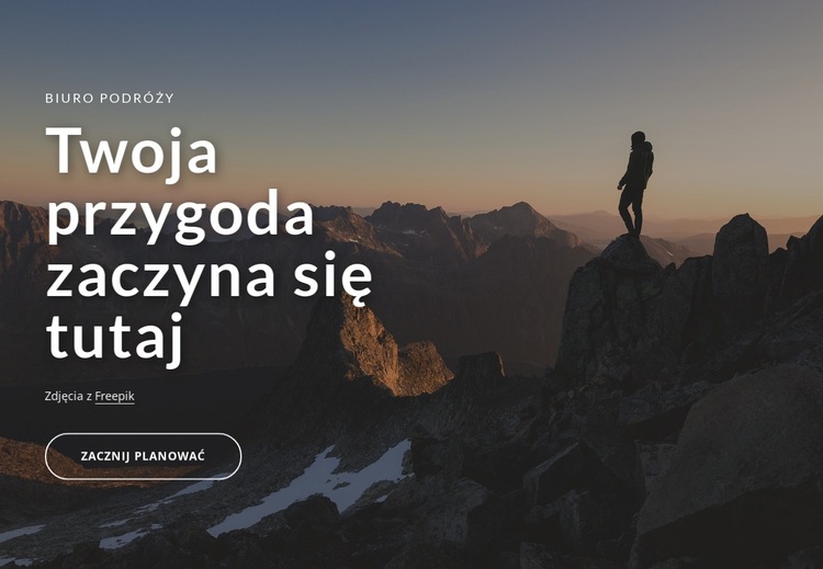 Wyjątkowa podróż dookoła świata Szablon witryny sieci Web