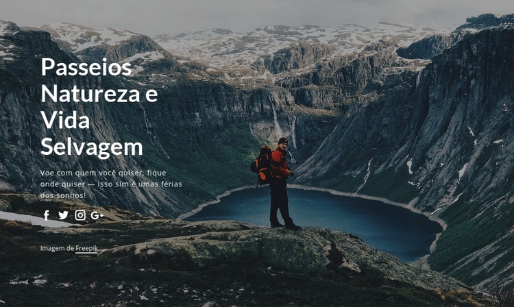 Passeios pela vida selvagem e passeios pela natureza Template Joomla