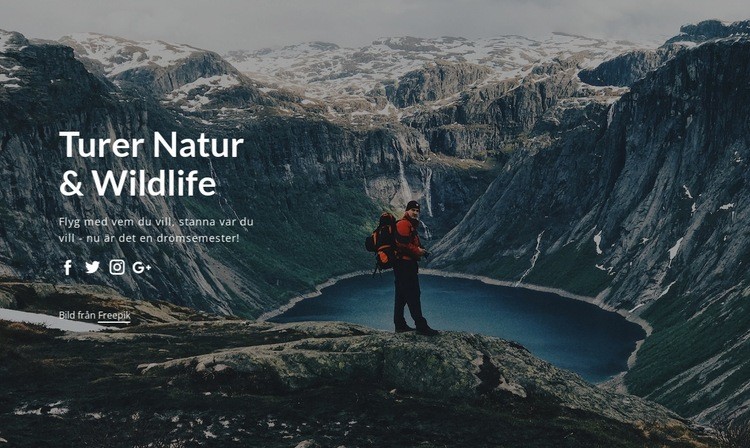 Naturturer och naturturer HTML-mall