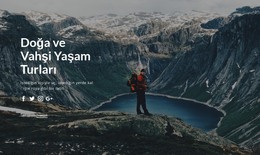 Yaban Hayatı Turları Ve Doğa Gezileri - HTML Sayfası Şablonu