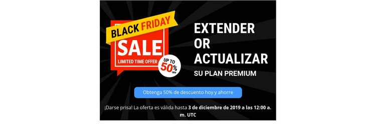 Actualice su plan premium Plantillas de creación de sitios web