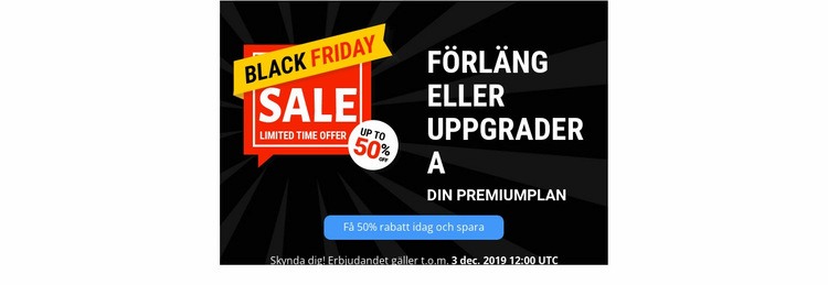 Uppgradera din premiumplan Webbplats mall