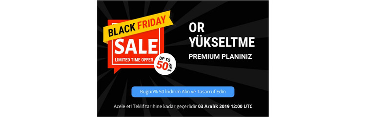 Premium planınızı yükseltin HTML Şablonu