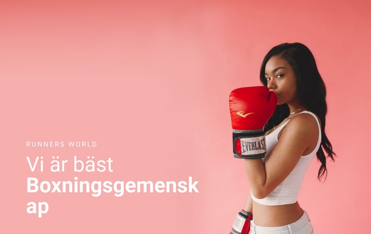 Sportboxning gemenskap HTML-mall