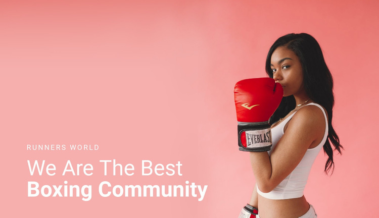 Sport boxing community  Website Builder Templates