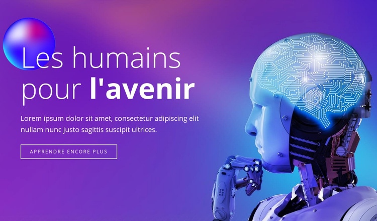 Les humains du futur Maquette de site Web