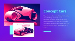 Modello HTML5 Esclusivo Per Moderne Concept Car