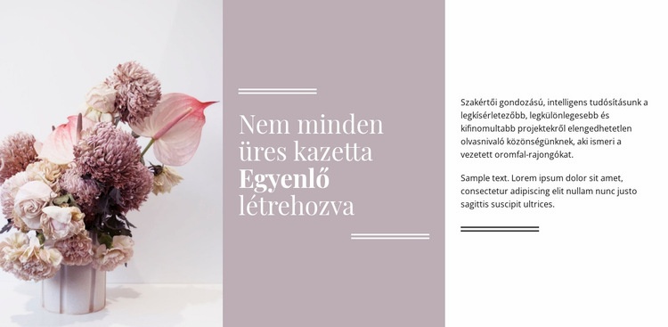 Virágok és pasztell színek HTML Sablon
