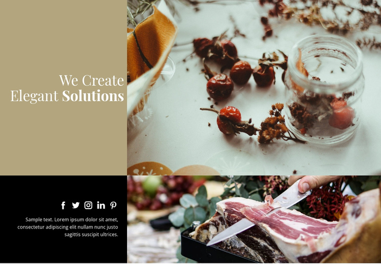 Elegant food Website Builder Software