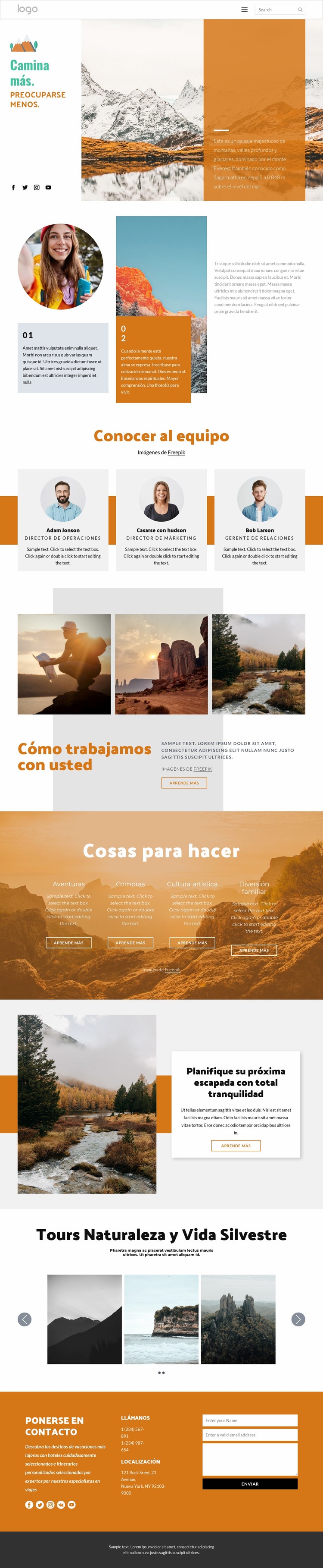 Viajes ejecutivos Creador de sitios web HTML