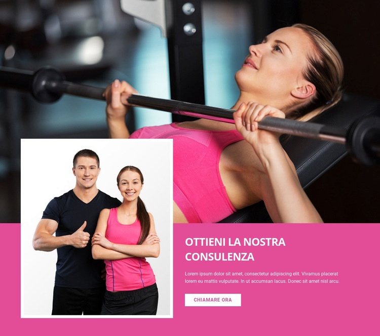 Strategia sportiva Mockup del sito web