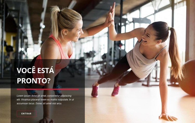 Clube de treinamento esportivo Landing Page