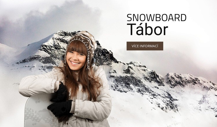 Snowboardový tábor Šablona webové stránky