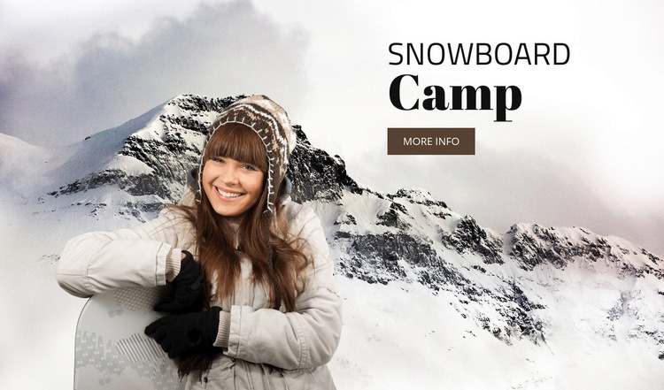 Snowboard camp Elementor Template Alternative