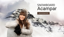 Campamento De Snowboard Diseño Web